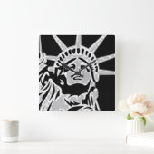 Horloge Carrée Clock Lady Liberty Wall (Maison)