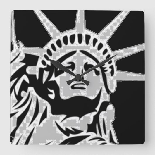 Horloge Carrée Clock Lady Liberty Wall (Recto)