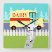 Horloge Carrée Clock Milkman (Recto)