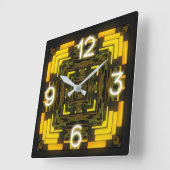 Horloge Carrée Clock Neon Acrylic (Angle)