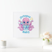 Horloge Carrée Clock Octopus Baby (Maison)