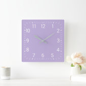 Horloge Carrée Clock Purple Square (Maison)