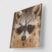 Horloge Carrée Clock Raccoon (Angle)