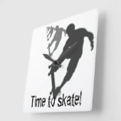 Horloge Carrée Clock skateboard (Angle)