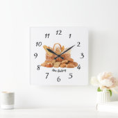 Horloge Carrée clock, square, bakery, bread, pane (Maison)