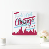 Horloge Carrée clock sweet home chicago (Maison)