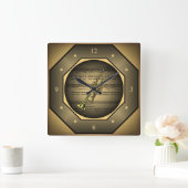 Horloge Carrée Clock-tagon (Maison)