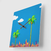 Horloge Carrée Clock Video Game Inspecred Wall (Angle)