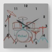 Horloge Carrée Clock Wall (Recto)