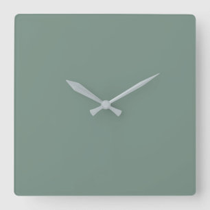 Horloge Carrée Clock Wall Acrylic, Deep Sage