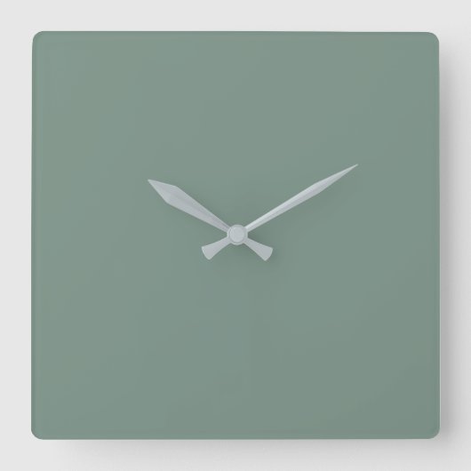 Horloge Carrée Clock Wall Acrylic, Deep Sage (Recto)