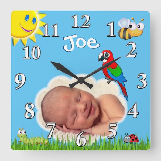 Horloge Carrée Clocks de Custom (Recto)