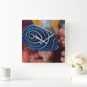 Horloge Carrée Close-up de Emperor Angelfish (Maison)