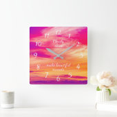 Horloge Carrée Cloudy Skies Make Beautiful (Maison)