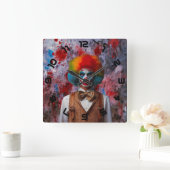 Horloge Carrée Clown (Maison)