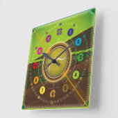 Horloge Carrée Club de tennis (Angle)