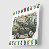Horloge Carrée Coach Home Motorhome (Angle)