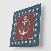 Horloge Carrée Coastal | (Angle)