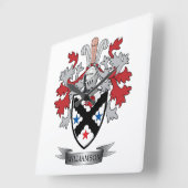 Horloge Carrée Coat d'Arms (Angle)