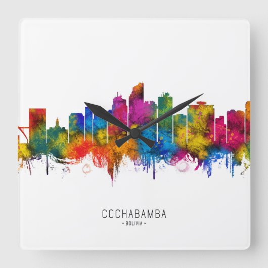 Horloge Carrée Cochabamba Bolivie Toit (Recto)