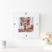 HORLOGE CARRÉE "COCKTAILS HOLIDAY" CLOCK CHRISTMAS (Maison)