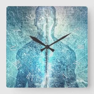 Horloge Carrée Code âme