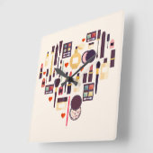 Horloge Carrée Coeur cométique (Angle)