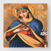 Horloge Carrée Coeur immaculé de Marie (Recto)