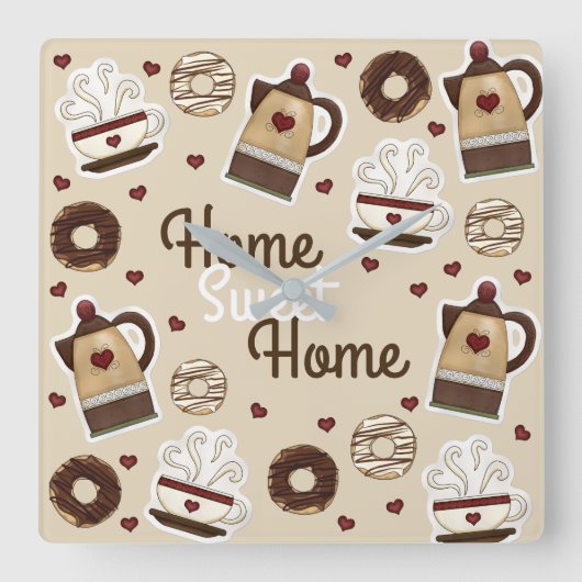 Horloge Carrée Coffee Pot and Cup (Recto)