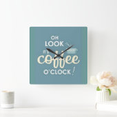Horloge Carrée coffee time cloke (Maison)