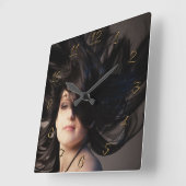 Horloge Carrée Coiffeur (Angle)