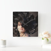 Horloge Carrée Coiffeur (Maison)