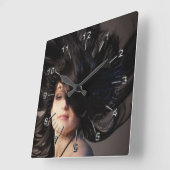 Horloge Carrée Coiffeur (Angle)