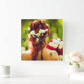 Horloge Carrée Coiffeur (Maison)