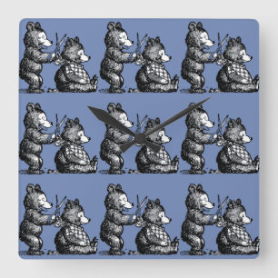 Horloge Carrée Coiffeur de Beary Nice