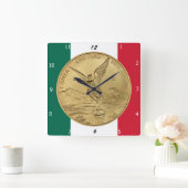 HORLOGE CARRÉE COIN DE LIBERTAINE D'OR (Maison)