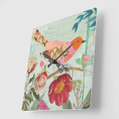 Horloge Carrée Colibri (Angle)