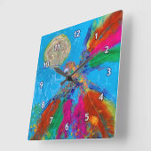 Horloge Carrée Colibri (Angle)