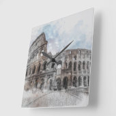 Horloge Carrée Colisée Rome Italie (Angle)