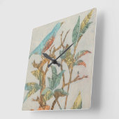 Horloge Carrée Collage I de volière (Angle)