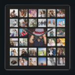 Horloge Carrée Collage Modèle photo personnalisé<br><div class="desc">Collage Modèle photo personnalisé - ajoutez plusieurs photos à cette grande horloge murale carré de Ricaso - un souvenir parfait pour les amis ou la famille ou un régal pour vous-même</div>