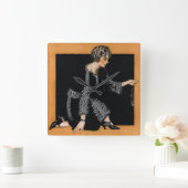 Horloge Carrée Collier de perle cassé (Maison)