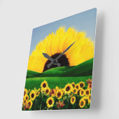 HORLOGE CARRÉE COLLINE DU SOL (Angle)