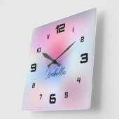 Horloge Carrée Coloré moderne (Angle)