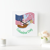 Horloge Carrée Columbus Day (Maison)