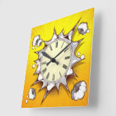 Horloge Carrée Comic book (Angle)