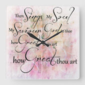 Horloge Carrée Comme tu es grand (Recto)