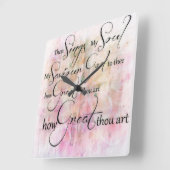 Horloge Carrée Comme tu es grand (Angle)