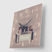 Horloge Carrée Comment les Geeks font des bébés (Angle)