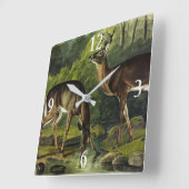 Horloge Carrée Common Deer (Angle)